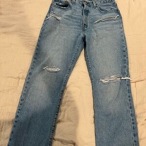 Stylish Ripped Blue Jeans